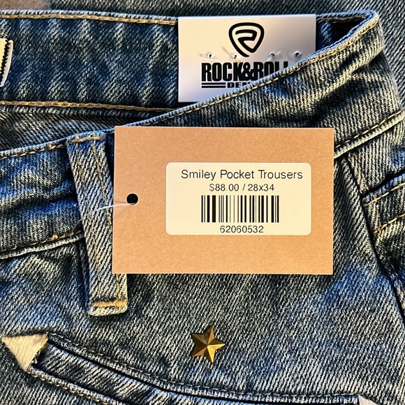 NWT Womens Rock & Roll Trouser Jeans 28x34 western detail - Picture 3 of 6